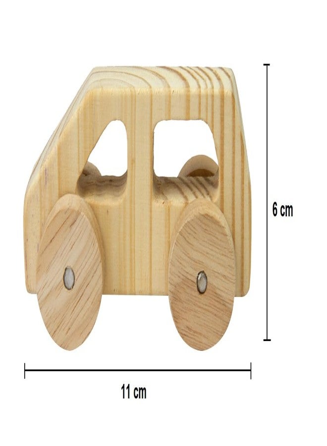 Keebori Wooden Organic Toy Car Push Vehicle 25 mm Thick Natural Handcrafted Toy for Toddlers, Montessori Inspired Safe, Smooth & Durable Wooden Toys Eco-Friendly Baby Toys (Van) - Image 3